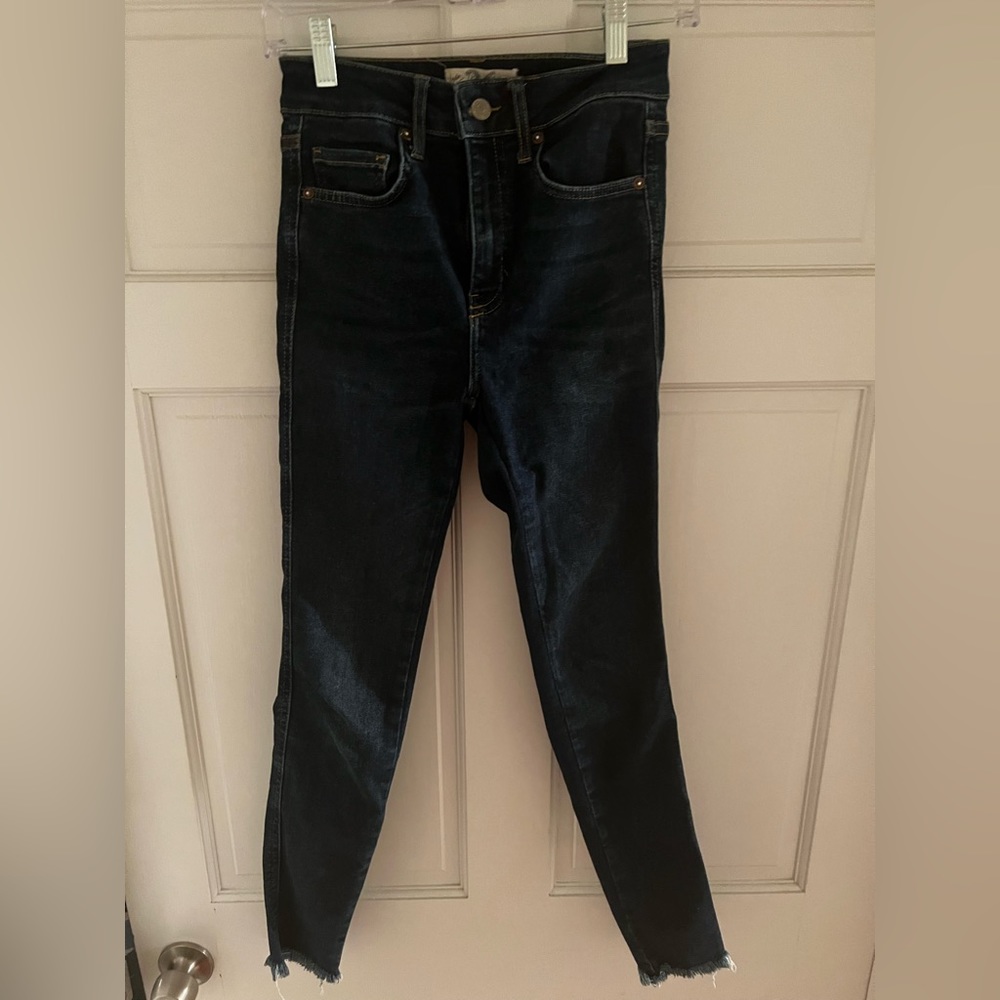 Free people raw hem skinny jeans
